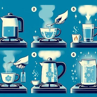 Proceso de hervir agua